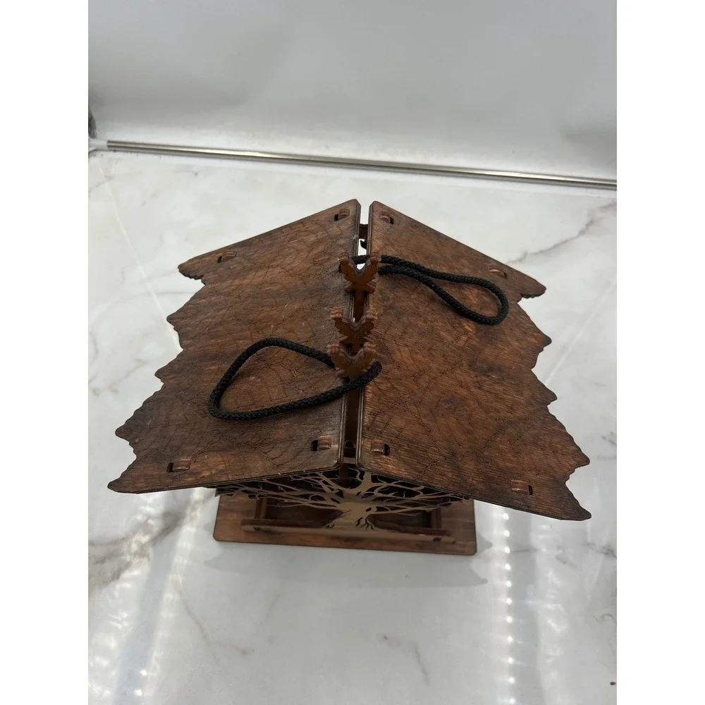 Promi Design Wooden Bird Feeder Tree of Life Silhouette Hanging Garden Decor